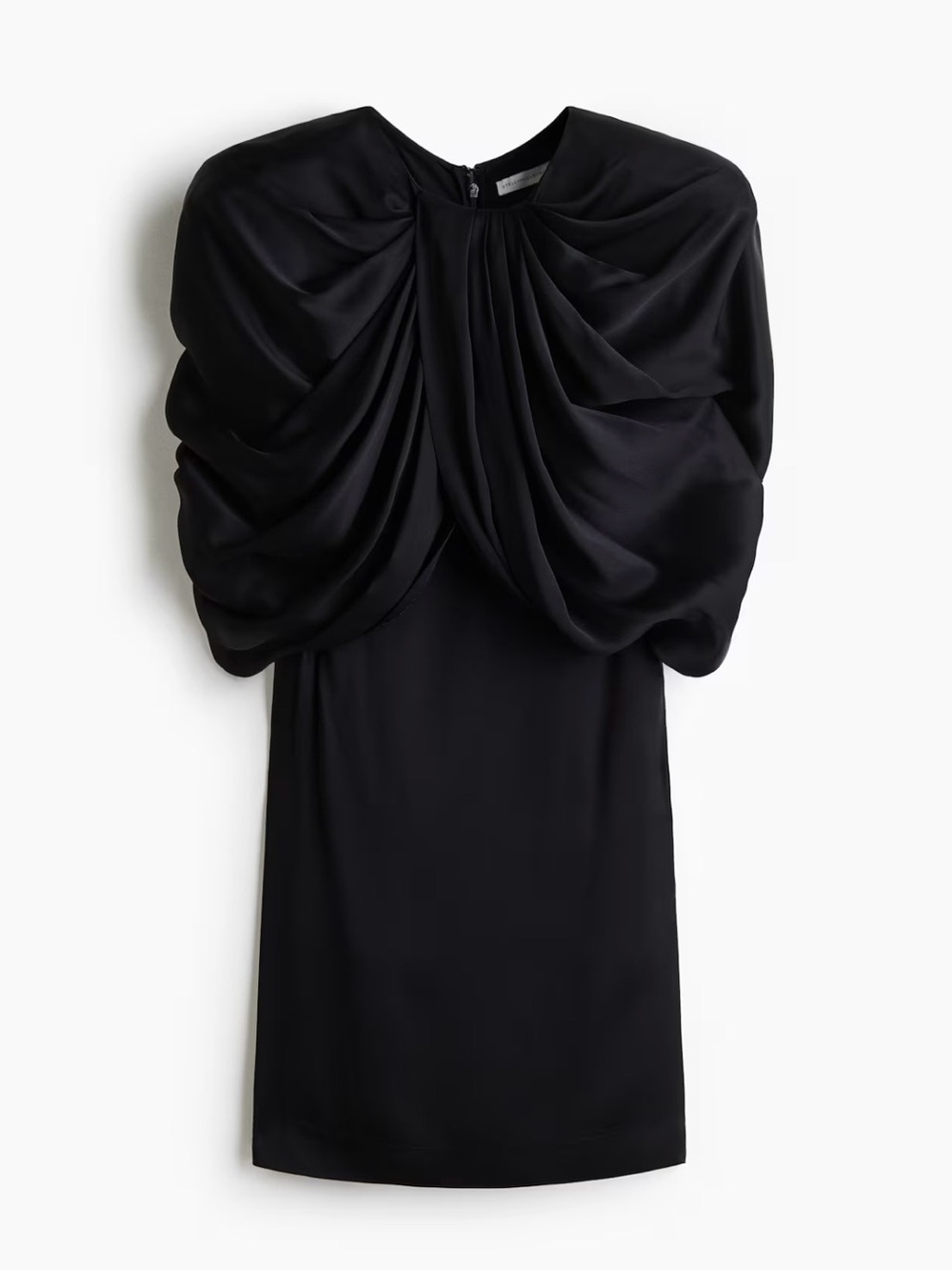 STELLA MCCARTNEY H&M Draped Satin Mini Dress Size XS NWT Black